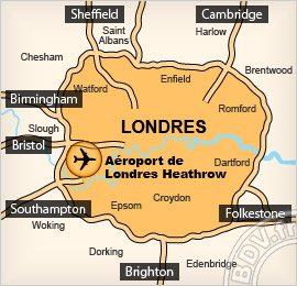 Plan de lAéroport d'Heathrow - Londres