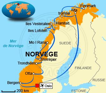 Carte circuit Sogn-et-fjordane
